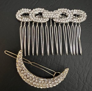 lot 349 image: Silver Sparkle for your Hair - 3 Piece
