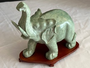 lot 31 image: Stone Carved Elephant Figurine