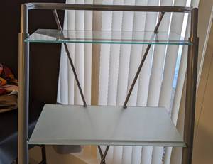 lot 256 image: Tiered Glass DisplayBookshelf