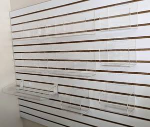 lot 263 image: Assorted Acrylic Display Shelves
