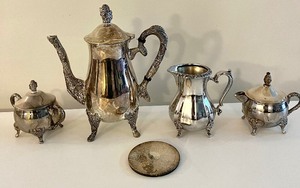 lot 184 image: Tea Time Silver Plated 9 piece set