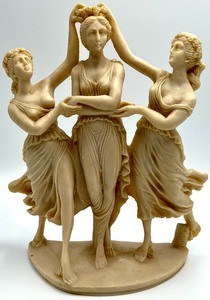 lot 134 image: Goddess in a Garden Statue and Silver Box lot