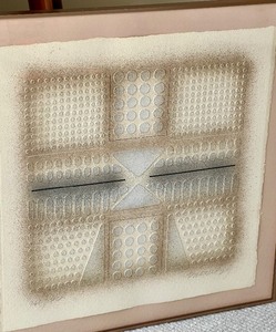 lot 227 image: Framed Vintage Acrylic Casting Artwork by Maxwell