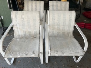 lot 229 image: Set of Six Brown Jordan Patio Chairs