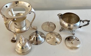 lot 188 image: 12 piece Mix of Miscellaneous Silver and Silver Plated items