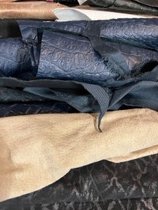 lot 238 image: Smaller Textured Leather Remnants