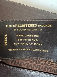 lot 413 image: Vintage Mark Cross Leather & Canvas Garment Bag