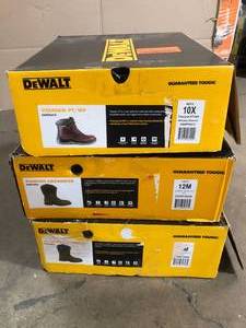 lot 60 image: Mix lot of Dewalt Working Boots, Customer returns