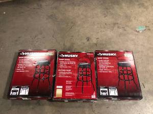 lot 3 image: Lot of 3 Husky  29 in. Shop Stool Customer returns Review all pictures
