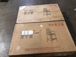 lot 15 image: Mix lot of 2 Patio Chairs, Customer returns Review all pictures