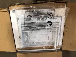 lot 37 image: GE  5,000 BTU 115-Volt Window Air Conditioner for Bedroom or 150 sq. ft. Small Rooms in White, Included Install Kit Customer returns Review all pictures