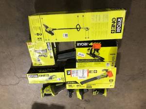 lot 56 image: Mix lot of Ryobi Tools, Customer returns, Trimmers, Blowers