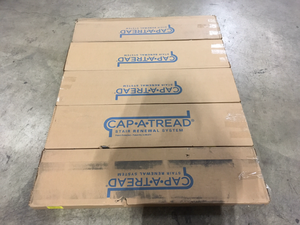 lot 17 image: Cap A Tread  Calusa Stair Tread and Reversible Riser Kit 47 in. L x 12-18 in. W x 2-316 in. T lot of 5 Customer returns Review all pictures