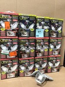 Lot of 7.5 in. x 4.25 in. 6000 Lumens Single Pole Occupancy LED Flush Mount Motion Activated Garage Light, customer return review photos