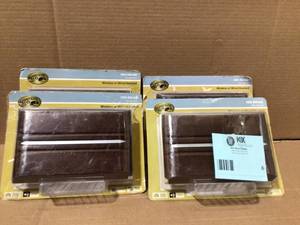 Lot of Hampton Bay Wireless or Wired Doorbell Chime, Dark Oak Wood with Silver Insert customer return review photos