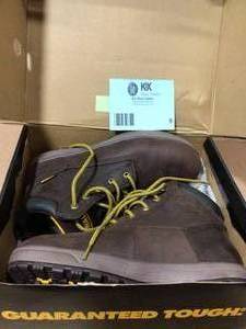 DEWALT Mens Helix PTWP Waterproof 6 in. Work Boots - Soft Toe - Brown Crazy Horse Size 9. 5(M)  customer return review photos