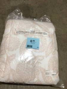The Company Store Legends Hotel Stencil Damask Pink Sand Floral King Sateen Comforter Customer retuen Review Photos