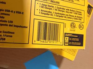 DEWALT  1600 Peak Amp Lithium Jump Starter with USB Power Bank Customer return Review all pictures