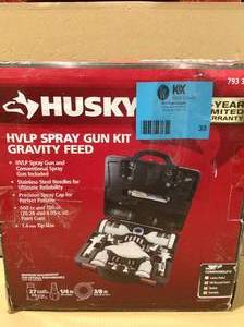 Husky  HVLP and Standard Gravity Feed Spray Gun Kit Customer return Review all pictures