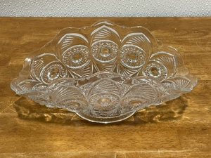 Pressed Glass Banana Bowl & Cape Hatteras Souvenir Shot Glass