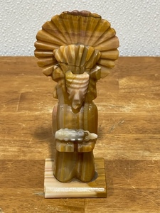 Stone Carved Native American Indian Corn Offering Figure