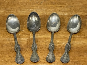 Four Vintage Silverplate Teaspoons PAT. 06