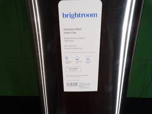 Brand New - Dented Stainless Slim Step Trash Can - Brightroom
