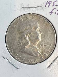 4 FRANKLIN HALF DOLLARS 1953-D 1959-D 1962 (BU) 1963-D (BU)