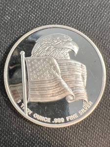 1 TROY OZ .999 FINE SILVER DESERT STORM ROUND