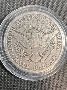 1909-S US BARBER HALF DOLLAR IN AIRTITE