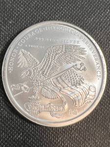 1 TROY OZ .999 FINE SILVER TRUMP ROUND