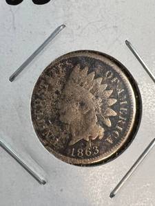 1863 US INDIAN HEAD CENT