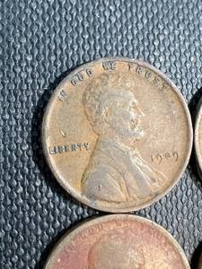 4 EARLY WHEAT CENTS 1909 1910 1911 1911-D