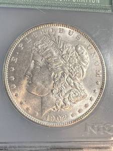 1902 US MORGAN SILVER DOLLAR MS66 NTC SLAB