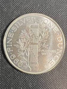 1 TROY OZ .999 FINE SILVER MERCURY DIME DESIGN
