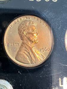 4 US CENTS 1960 DIE VARIETY SET IN CAPITAL PLASTIC CASING