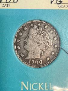 2 US LIBERTY NICKELS 1900 1910