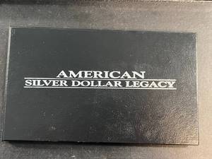 AMERICAN SILVER DOLLAR LEGACY 4 COIN SET WITH SILVER CERTIFICATE