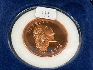 1793 Flowing Hair Chain Cent Copy