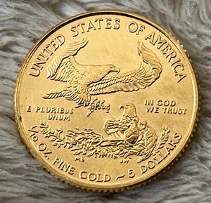 2018 U.S. $5 Gold Eagle Coin -- 110oz Fine Gold