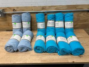 lot 22 image: BARE HOME Lot of 12- Twin XL Flannel Fitted Sheets