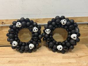 lot 71 image: HYDE AND EEK Lot of 2- Waterproof Halloween Wreaths