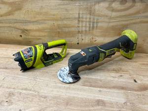 lot 65 image: RYOBI 18V Flashlight and Multi-tool (Tools Only)