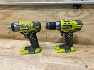 lot 66 image: RYOBI P236A 18V Impact Driver and P208B 18V 12 DrillDriver (Tools Only)