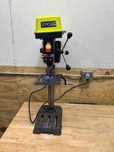 lot 60 image: RYOBI 10 in. 5 Speed Drill Press with EXACTLINE Laser Alignment System