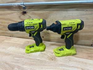 lot 118 image: RYOBI 18V P215 12 Drill and P235A 14 Impact Driver (Tools Only)