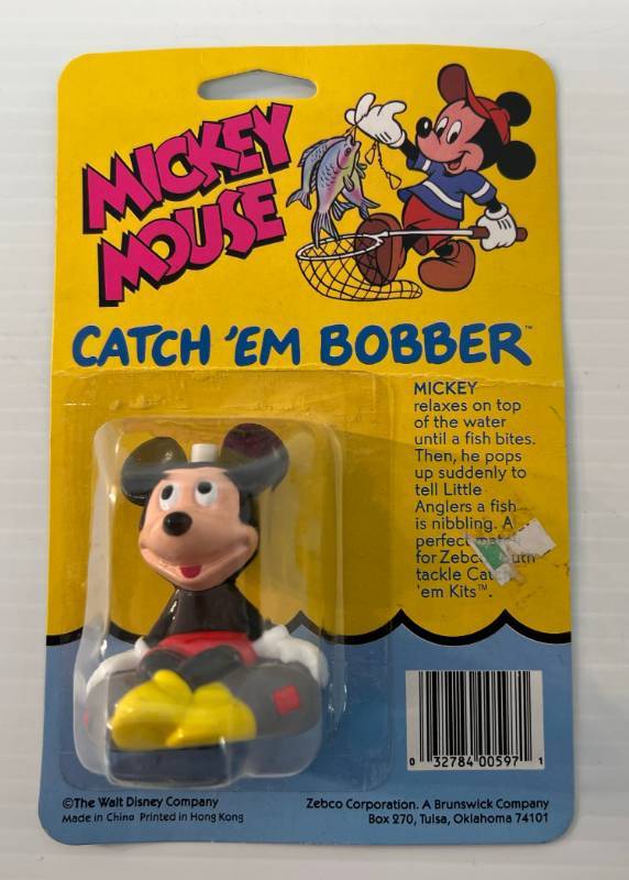 Vintage 1994 Mickey Mouse Catch 'Em Bobber Zebco NIB