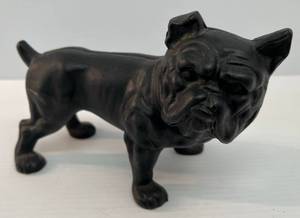 lot 2 image: Vintage Cast Iron Bulldog Door Stop 8 x 6 x 4
