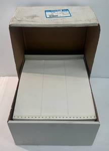 lot 36 image: Box Full Of Pressure Sensitive Data Processing Labels 13 x 3 1516 White (Great For Labeling Items)