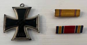 lot 43 image: Misc. Military Items Cross Is Possible Replica